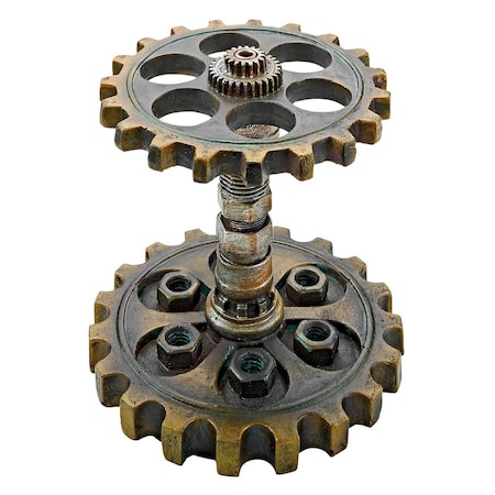 Industrial Steampunk Dual Gear Pen Holder